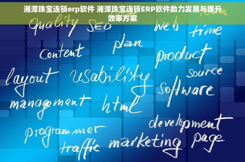 湘潭珠宝连锁erp软件 湘潭珠宝连锁ERP软件助力发展与提升效率方案