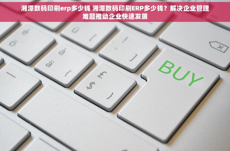 湘潭数码印刷erp多少钱 湘潭数码印刷ERP多少钱？解决企业管理难题推动企业快速发展