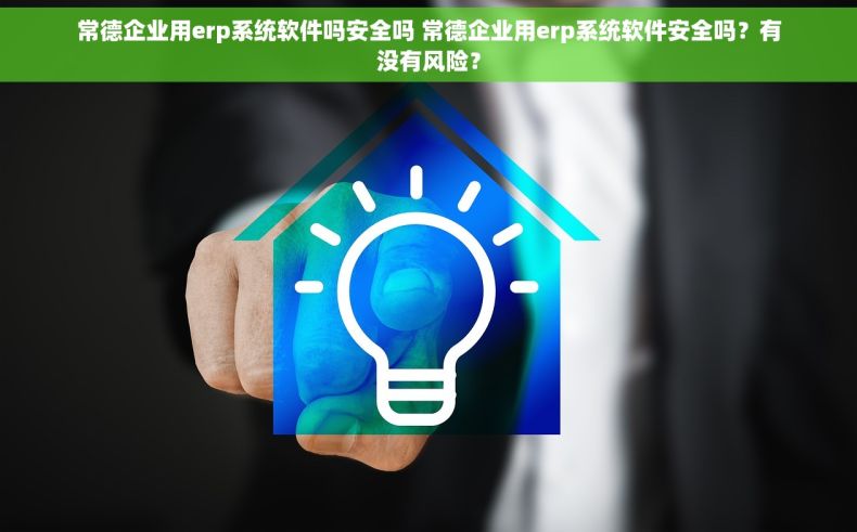常德企业用erp系统软件吗安全吗 常德企业用erp系统软件安全吗？有没有风险？