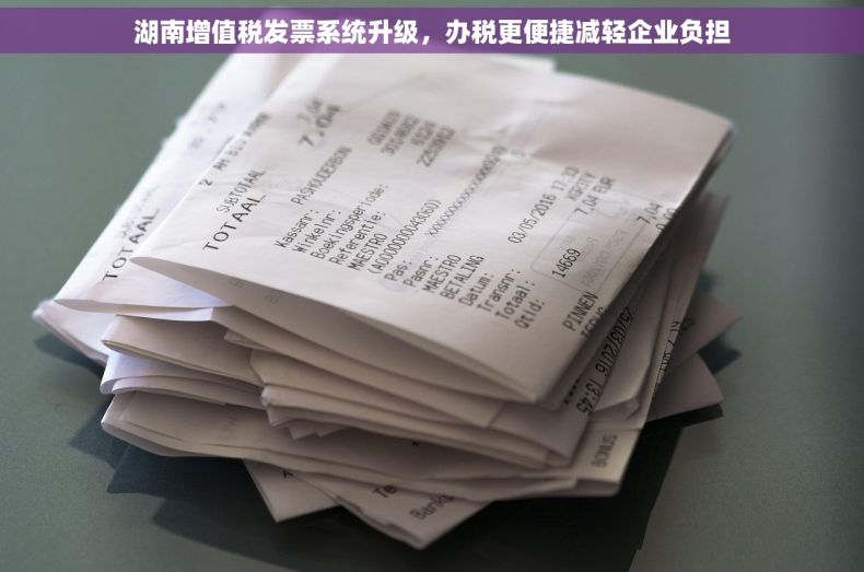 湖南增值税发票系统升级，办税更便捷减轻企业负担