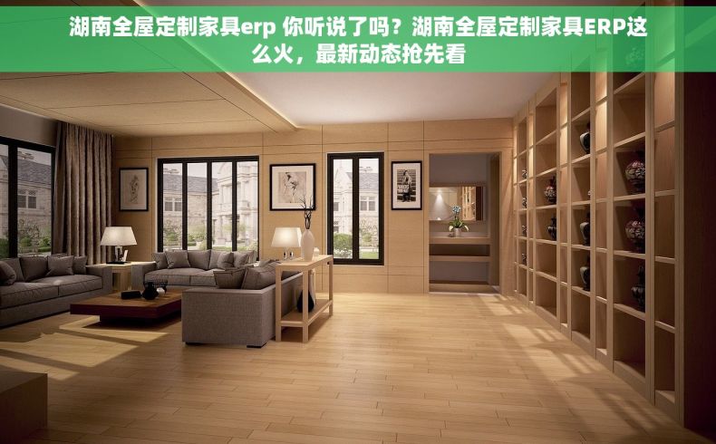 湖南全屋定制家具erp 你听说了吗？湖南全屋定制家具ERP这么火，最新动态抢先看