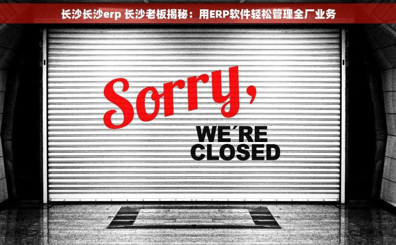 长沙长沙erp 长沙老板揭秘：用ERP软件轻松管理全厂业务