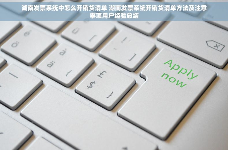 湖南发票系统中怎么开销货清单 湖南发票系统开销货清单方法及注意事项用户经验总结