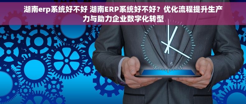 湖南erp系统好不好 湖南ERP系统好不好？优化流程提升生产力与助力企业数字化转型