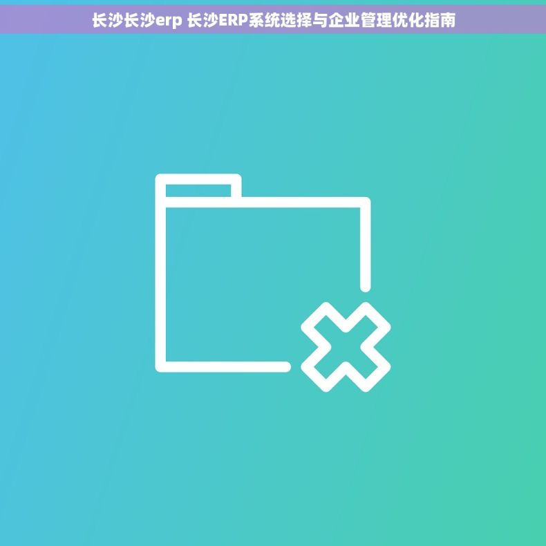 长沙长沙erp 长沙ERP系统选择与企业管理优化指南
