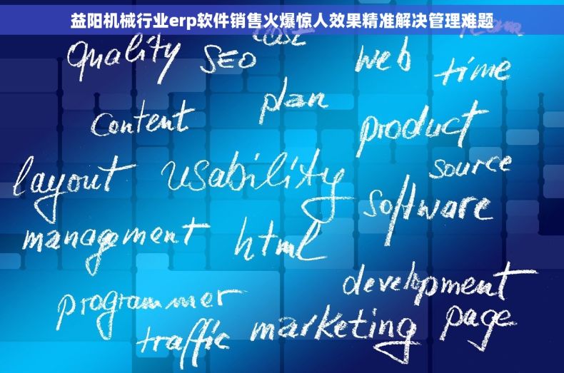 益阳机械行业erp软件销售火爆惊人效果精准解决管理难题