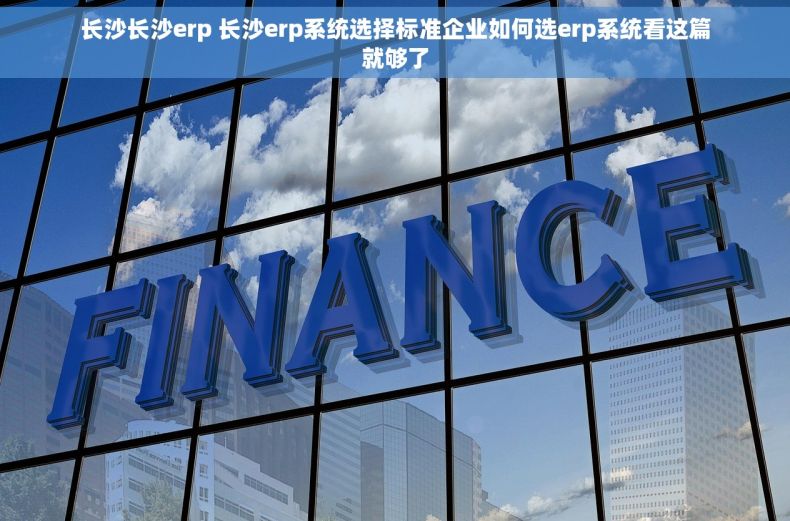 长沙长沙erp 长沙erp系统选择标准企业如何选erp系统看这篇就够了