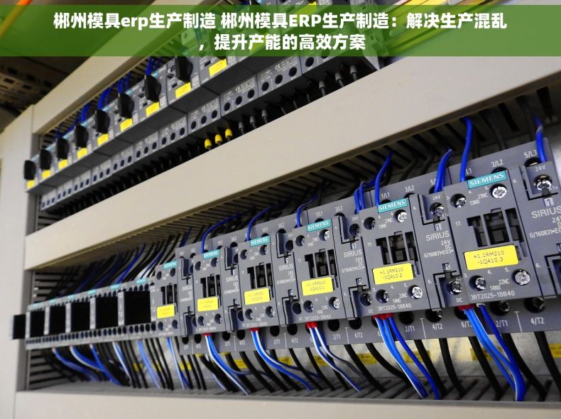 郴州模具erp生产制造 郴州模具ERP生产制造：解决生产混乱，提升产能的高效方案