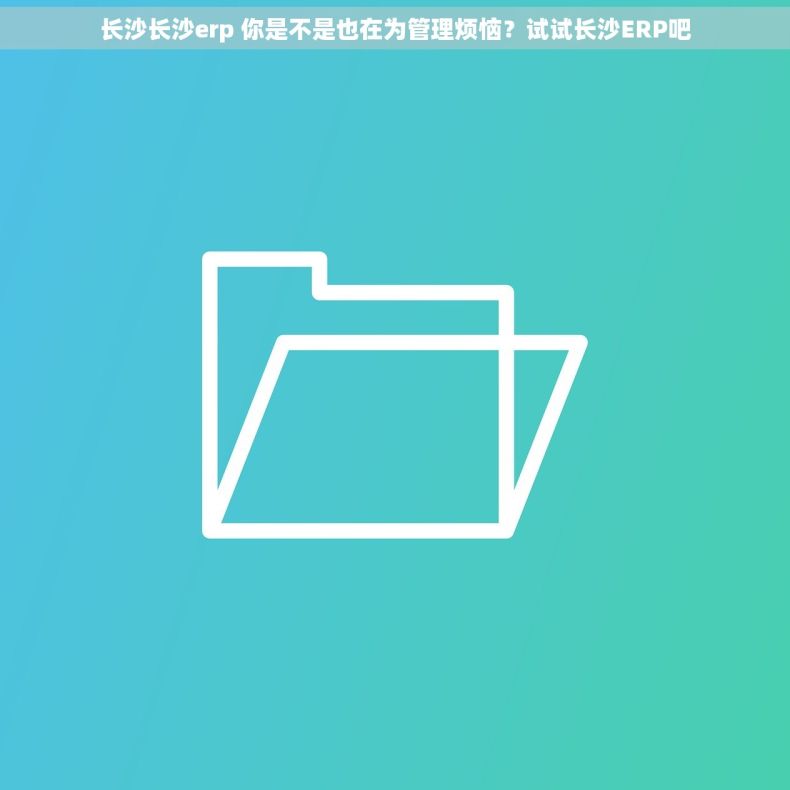 长沙长沙erp 你是不是也在为管理烦恼？试试长沙ERP吧