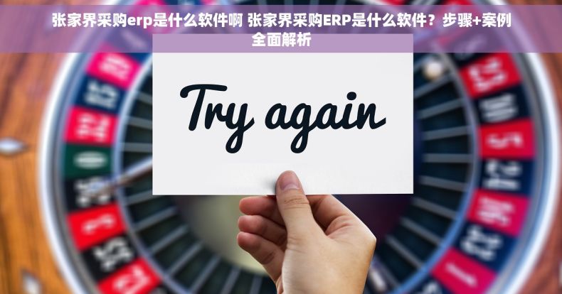 张家界采购erp是什么软件啊 张家界采购ERP是什么软件？步骤+案例全面解析