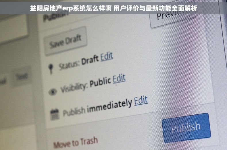 益阳房地产erp系统怎么样啊 用户评价与最新功能全面解析