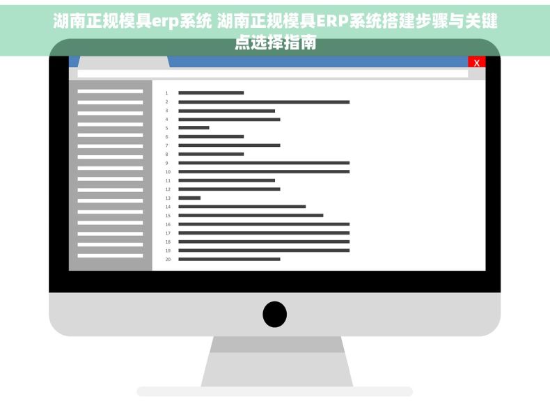 湖南正规模具erp系统 湖南正规模具ERP系统搭建步骤与关键点选择指南