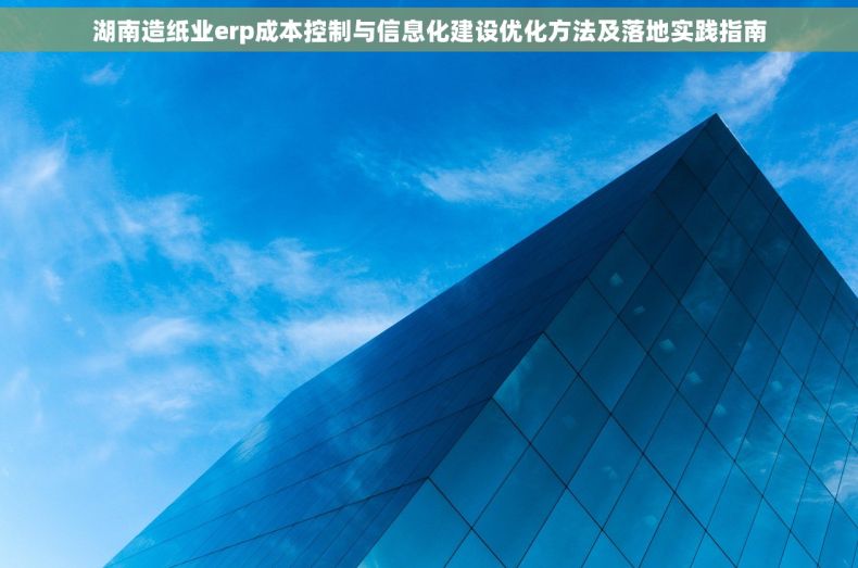 湖南造纸业erp成本控制与信息化建设优化方法及落地实践指南