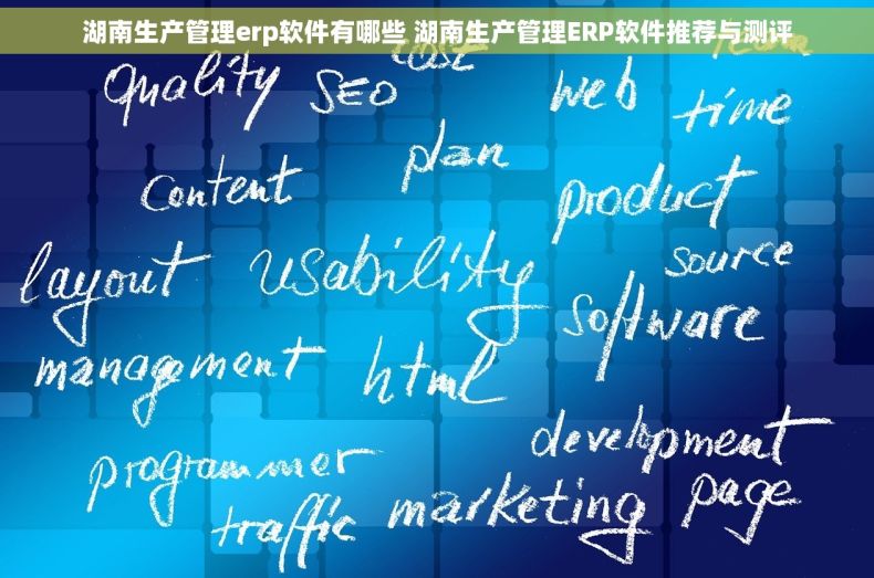 湖南生产管理erp软件有哪些 湖南生产管理ERP软件推荐与测评