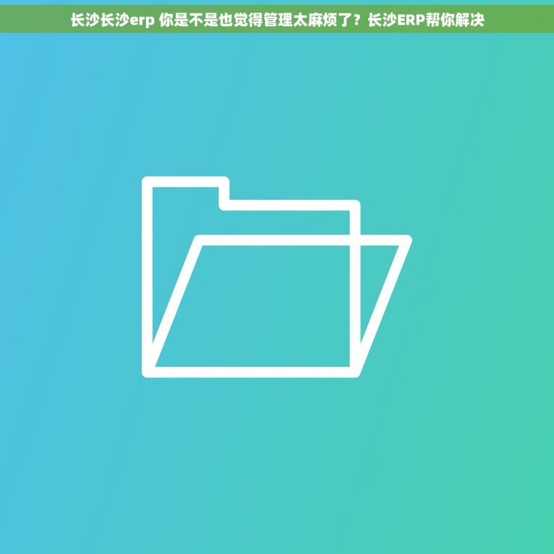 长沙长沙erp 你是不是也觉得管理太麻烦了？长沙ERP帮你解决