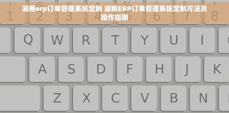 湖南erp订单管理系统定制 湖南ERP订单管理系统定制方法及操作指南