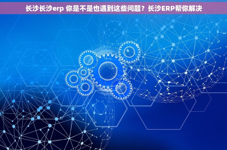 长沙长沙erp 你是不是也遇到这些问题？长沙ERP帮你解决