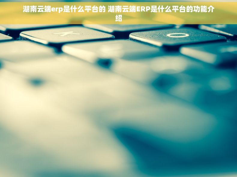 湖南云端erp是什么平台的 湖南云端ERP是什么平台的功能介绍