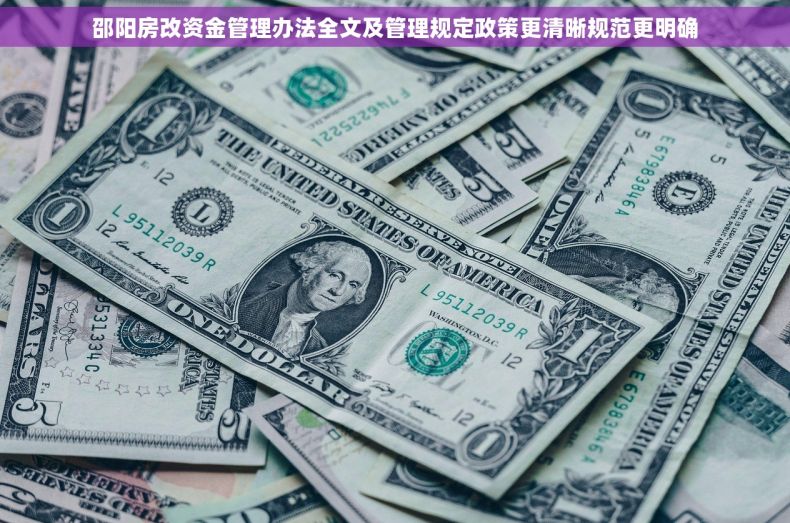 邵阳房改资金管理办法全文及管理规定政策更清晰规范更明确