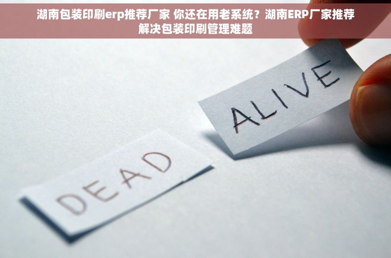 湖南包装印刷erp推荐厂家 你还在用老系统？湖南ERP厂家推荐解决包装印刷管理难题