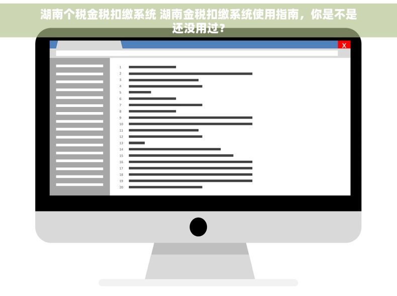湖南个税金税扣缴系统 湖南金税扣缴系统使用指南，你是不是还没用过？