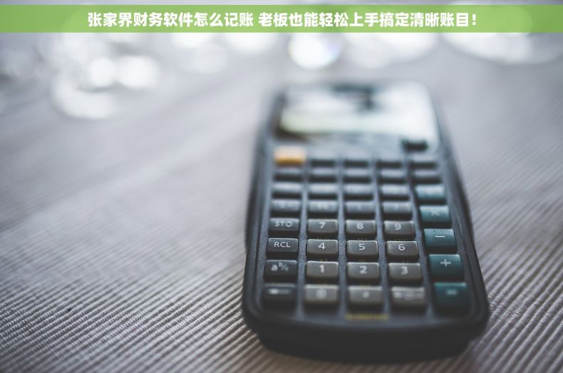 张家界财务软件怎么记账 老板也能轻松上手搞定清晰账目！