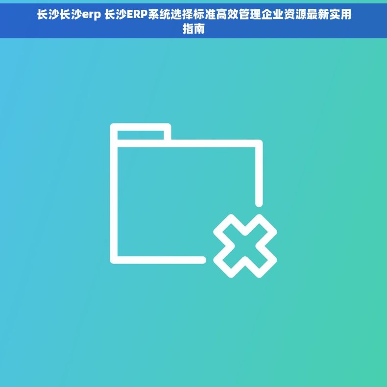长沙长沙erp 长沙ERP系统选择标准高效管理企业资源最新实用指南