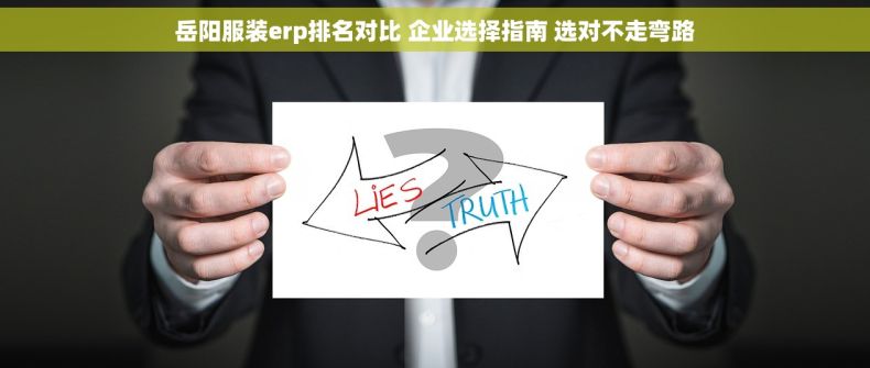 岳阳服装erp排名对比 企业选择指南 选对不走弯路