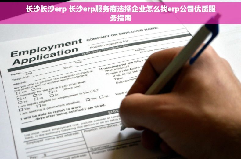 长沙长沙erp 长沙erp服务商选择企业怎么找erp公司优质服务指南