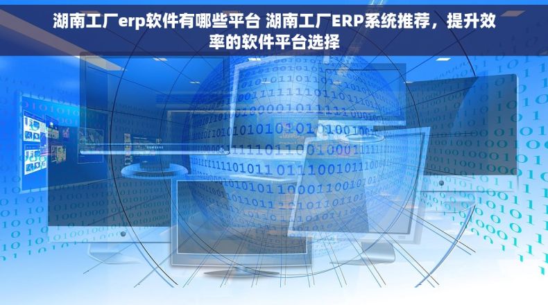 湖南工厂erp软件有哪些平台 湖南工厂ERP系统推荐，提升效率的软件平台选择