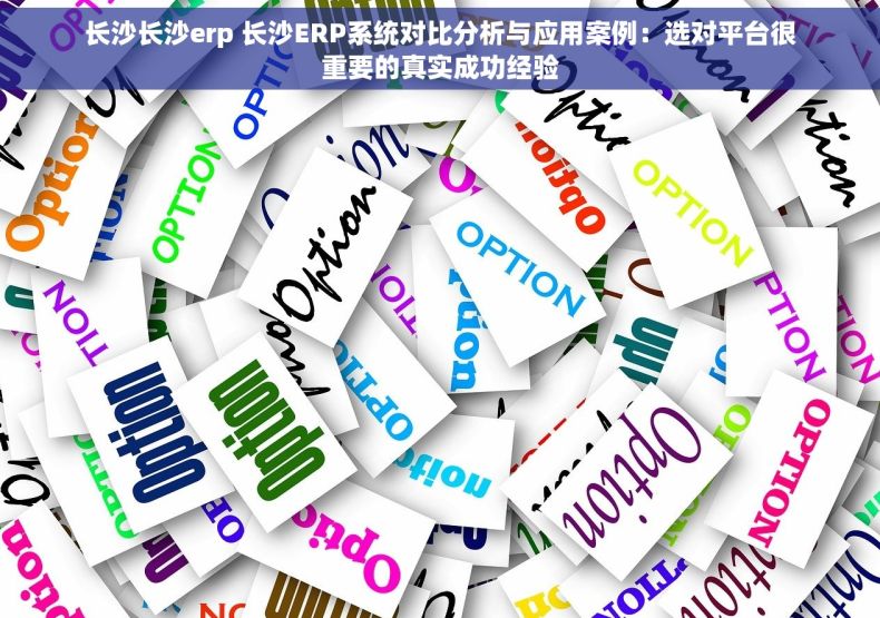 长沙长沙erp 长沙ERP系统对比分析与应用案例：选对平台很重要的真实成功经验