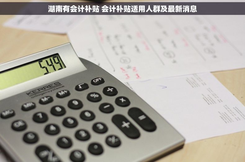 湖南有会计补贴 会计补贴适用人群及最新消息