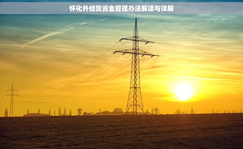 怀化外经贸资金管理办法解读与详解