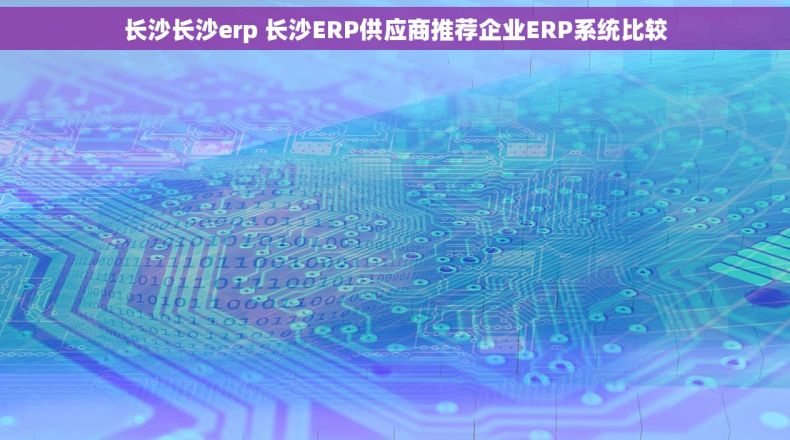 长沙长沙erp 长沙ERP供应商推荐企业ERP系统比较