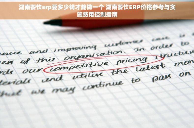 湖南餐饮erp要多少钱才能做一个 湖南餐饮ERP价格参考与实施费用控制指南