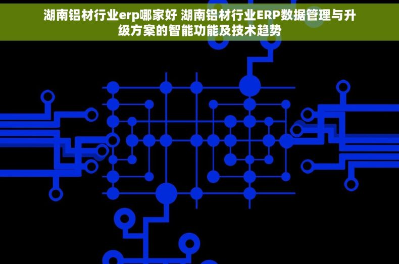 湖南铝材行业erp哪家好 湖南铝材行业ERP数据管理与升级方案的智能功能及技术趋势 湖南铝材行业erp哪家好 湖南铝材行业ERP数据管理与升级方案的智能功能及技术趋势