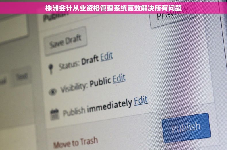 株洲会计从业资格管理系统高效解决所有问题