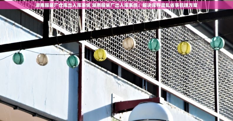 湖南服装厂仓库出入库系统 湖南服装厂出入库系统：解决库存混乱省事管理方案