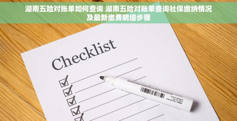 湖南五险对账单如何查询 湖南五险对账单查询社保缴纳情况及最新缴费明细步骤