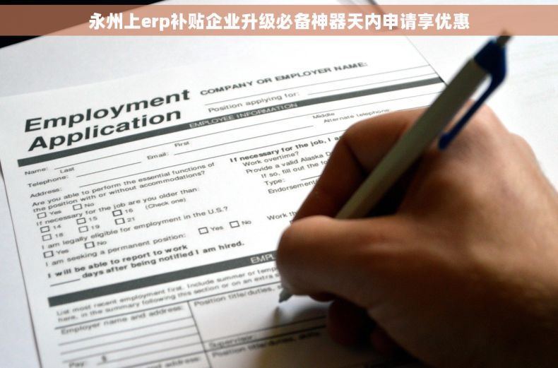 永州上erp补贴企业升级必备神器天内申请享优惠